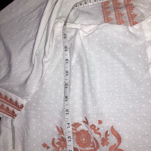 Universal Thread Women’s XXL puffed sleeve 100% cotton embroidered Blouse - Picture 10 of 16